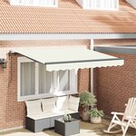 vidaXL Auvent Rétractable Crème 300 x 200 cm tissu