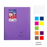 Cahier protège-cahier Koverbook Piqué Polypro 24x32 cm 160 P Q 5x5 Coloris Alé... CLAIREFONTAINE
