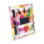 Parure Calligraphie HandLettering - Stylo Plume Black Style - 4 Plumes