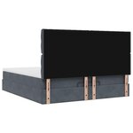 VidaXL Cadre de lit ottoman avec matelas gris foncé 160x200cm velours
