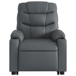 vidaXL Fauteuil inclinable électrique gris similicuir