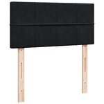 VidaXL Cadre de lit ottoman avec matelas noir 100x200cm velours