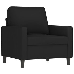 vidaXL Fauteuil Noir 60 cm Velours