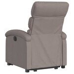vidaXL Fauteuil inclinable électrique taupe tissu