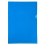 Sachet De 10 Pochettes Coin Pvc Lisse Haute Résistance 13/100e - A4 - Bleu - Exacompta