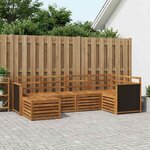 vidaXL Ensemble de canapé d'angle 5 Pièces Naturel Bois d'Acacia Massif