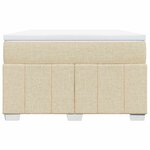 vidaXL Sommier à lattes de lit avec matelas Crème 120x200 cm Tissu