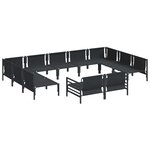 vidaXL Ensemble de canapé de jardin 11 Pièces Anthracite Acier