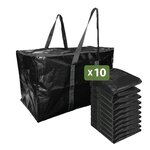 Pack and Move - Lot 10 grands sacs déménagement  rangement et transport ultra résistant - Réutilisable - Poignées solides
