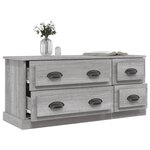 vidaXL Meuble TV sonoma gris 100x35 5x45 cm bois d'ingénierie