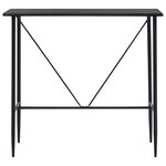 vidaXL Ensemble de bar 5 Pièces Tissu Noir