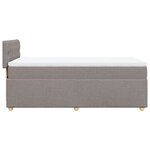vidaXL Sommier à lattes de lit avec matelas Taupe 100x200 cm Tissu