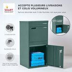 Boîte à colis Extra Large Vert 2 portes Acier galvanisé SMART PARCEL BOX™
