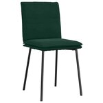 vidaXL Chaises à manger lot de 6 vert foncé velours
