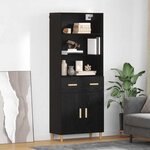 vidaXL Haut Armoire Chêne noir 69 5 x 34 x 180 cm Bois d'ingénierie