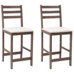 vidaXL Chaises de salle à manger 2 Pièces Marron Clair