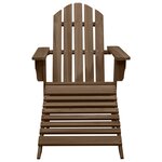 vidaXL Chaise de jardin Adirondack avec pouf et table Sapin Marron