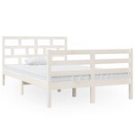 vidaXL Cadre de lit sans matelas blanc bois massif 120x200 cm