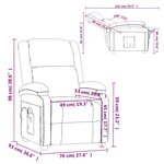 vidaXL Fauteuil de massage Marron Tissu