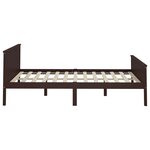 vidaXL Cadre de lit Marron foncé Bois de pin massif 120x200 cm