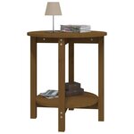 vidaXL Table basse Marron miel Ø 55x60 cm Bois massif de pin