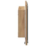 vidaXL Miroir de salle de bain LED chêne artisanal 40 x 8 5 x 37 cm