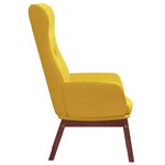 vidaXL Chaise de relaxation Jaune moutarde Tissu