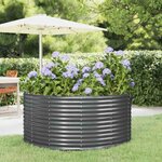 vidaXL Lit surélevé de jardin Anthracite Acier galvanisé