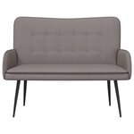 vidaXL Sofa 2 places Taupe 115 x 61 x 87 cm Tissu