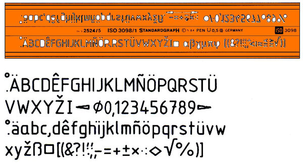Trace Lettres ISO 10 mm