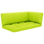 Vidaxl salon de jardin palette 6pièces avec coussins pin imprégné de vert