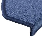 vidaXL Tapis d'escalier 20 pièces 65 x 24 x 4 cm Bleu Demi-rond Grand