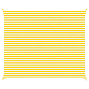 vidaXL Voile d'ombre Jaune et blanc 6 x 5 m 100   polyester Oxford
