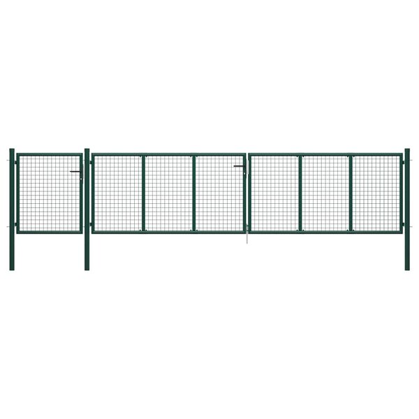 vidaXL Portail de jardin Acier 500 x 75 cm Vert