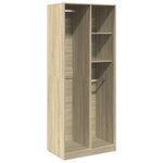 vidaXL Garde-robe chêne sonoma 80x50x200 cm bois d'ingénierie
