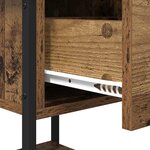 vidaXL Table de chevet Bois ancien 34 x 35 5 x 45 cm Bois d'ingénierie