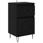vidaXL Buffet avec tiroir Chêne noir 35 x 40 x 70 cm Bois d'ingénierie