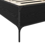 vidaXL Cadre de lit Chêne noir 80 x 200 cm Bois d'ingénierie