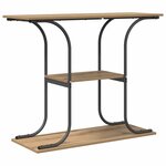 vidaXL Table console avec étagère chêne artisanal 101 x 35 x 80.5 cm