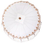 vidaXL Parasol balinais 260 Crème 180-190 cm Coton et bois massif