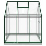 vidaXL Serre avec cadre de base vert 169x169x202 cm aluminium