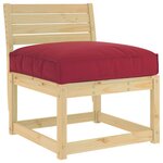 vidaXL Coussin de palette rouge vin pour siège  80x80x12 cm  en tissu Oxford.