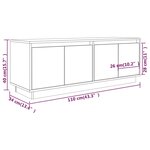 vidaXL Meuble TV 110x34x40 cm Bois de pin massif