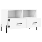 vidaXL Meuble TV Blanc 80x36x50 cm Bois d'ingénierie