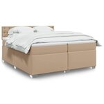 vidaXL Sommier à lattes de lit avec matelas Cappuccino 200x200 cm