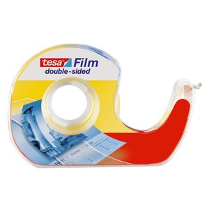Rouleau double-face transparent tesafilm® 12 mm x 7,5 m avec dévidoir manuel 57912