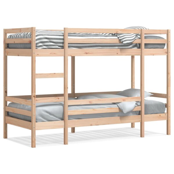 vidaXL Lit superposé 75x190 cm Bois de pin massif
