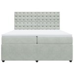 vidaXL Sommier à lattes de lit et matelas Gris clair 200x200cm Velours