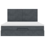 VidaXL Cadre de lit ottoman avec matelas gris foncé 160x200cm velours
