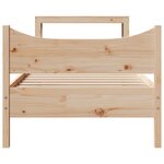 vidaXL Cadre de lit avec tête de lit 75x190 cm bois de pin massif